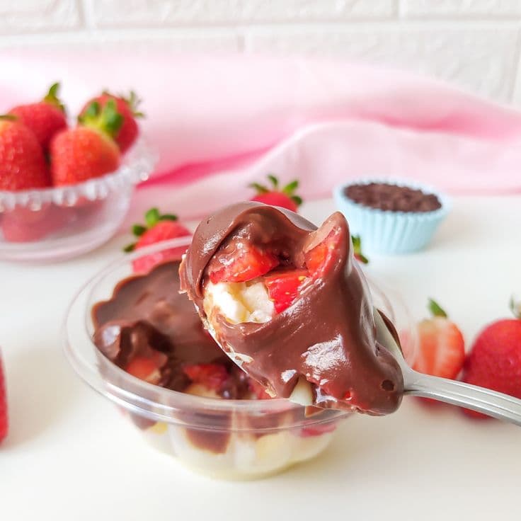 Bombom de Morango no Pote